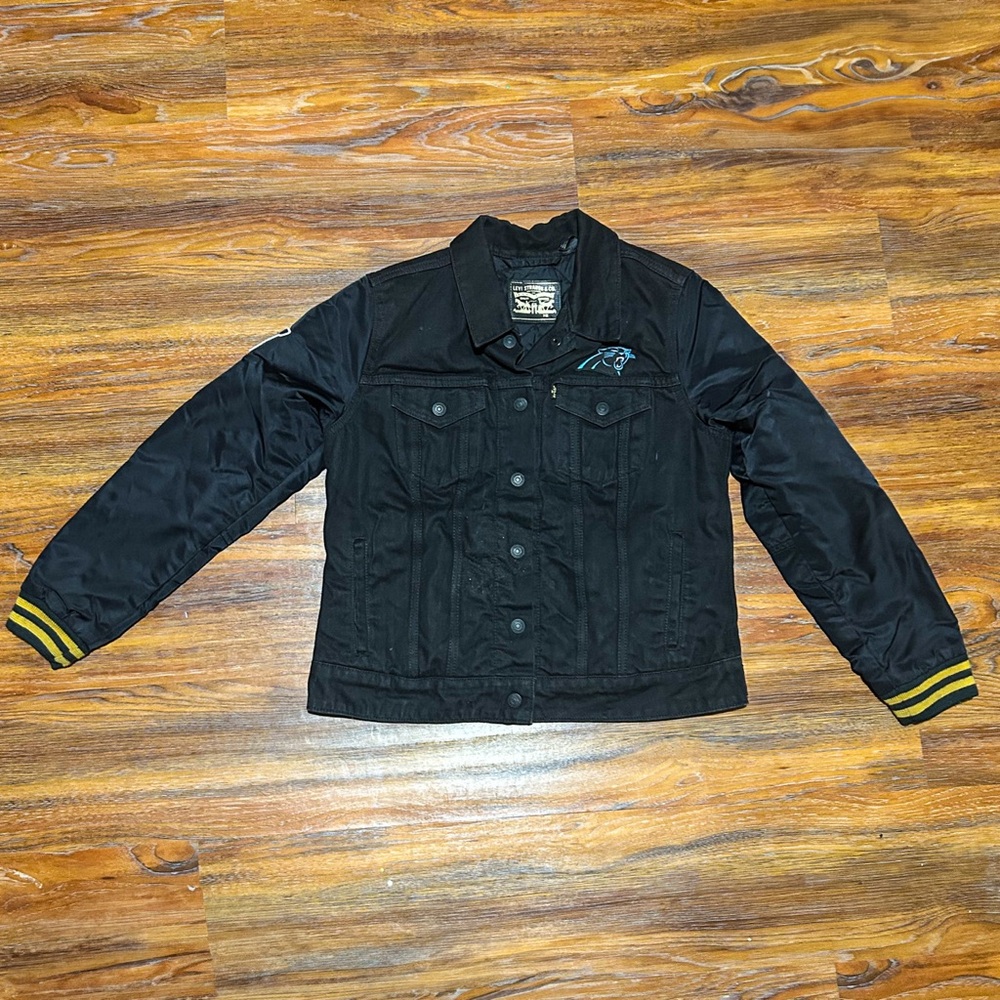 Levi's NFL Denim Quilted Jacket Panthers Super Bowl 50